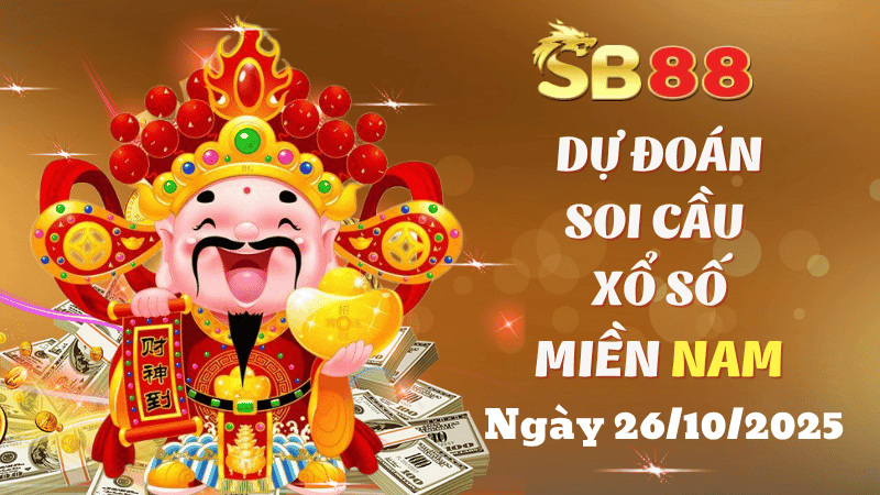 SB88 Dự Đoán Soi Cầu Xổ Số Miền Nam Ngày 26/10/2025 - Chốt Ngay Dàn Số Đẹp!